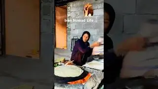Nomad Woman Baking Traditional Bread: A Glimpse into Iranian Heritage #bread #baking