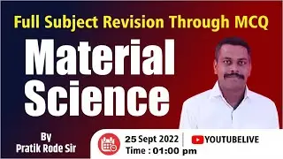 Material Science | Full Subject Revision Through MCQ | Pratik Rode