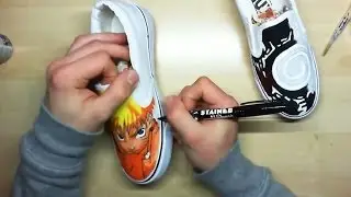 How I Draw Naruto Custom Painted Shoes  | Simone Manenti