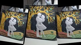 Bolsa namorados - Applique Patchwork - Aplicação em patchwork.
