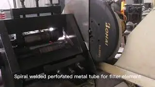 How the spiral welded perforated metal tube for stainless steel filter elements are made