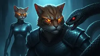 Two Warrior Cats vs The Ice Serpent ❄️🐍 | A Fantasy Cat Story #aicat #catfantasy