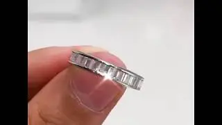 Swetelove Handmade Emerald Cut Channel Set Band Ring