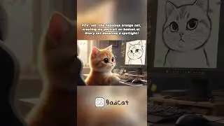 Every cat deserves a spotlight on badcat.ai #cat #drawing #ai