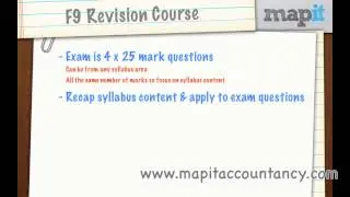 ACCA FM Revision Lecture 1 - Information on Course