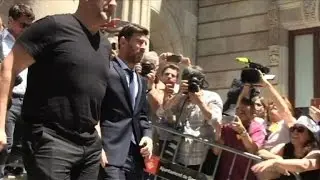 Lionel Messi leaves Barcelona Court