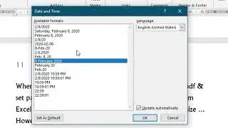 how to add date and time in ms word - word 2016