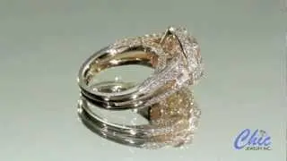 5 carat brilliant cut diamond quality cz set in platinum setting- Item #P8019