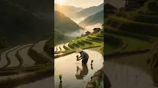 This Rice Field Is Hanging on a Cliff 😳🌾 #shorts #nature #cliffside #amazing