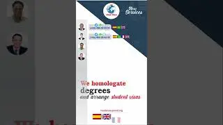NEW SERVICES:We homologate degrees and arrange student visas