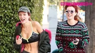 Bella Thorne Works Up A Sweat At The Gym With Her Sister Dani Thorne 12.8.16