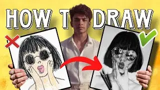 How to draw realistic drawing🤯।Beginner vs Pro Drawing | Face Drawing Tutorial and Mistakes😵&zwj;💫