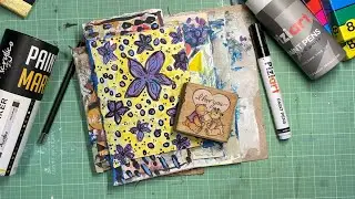 Accordion Book - Paint Pens and Happy Flowers