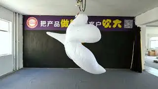 illuminated Air Sculptures Inflatable White Flowers for Parade Ceiling Decoration