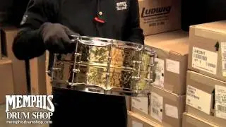 Ludwig 14x6.5 Hammered Brass Snare Drum at Memphis Drum Shop
