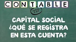 ¿QUE SE REGISTRA EN LA CUENTA DE CAPITAL SOCIAL?