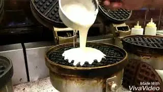 How to make waffles and waffle ice cream sandwich