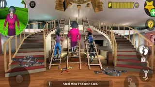 Scary Teacher 3D - New updater troll Miss T fell face down so fun part 5380 #scaryteacher3d