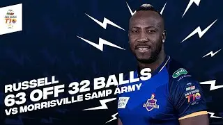 Андре Рассел 78* из 29 против Моррисвилля SAMP Army | День 11 | Абу-Даби T10 Сезон 6
