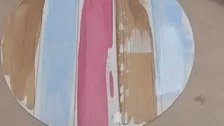 Falsa madeira de demolição. Pintura em MDF.
