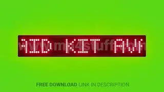 First Aid Kit Available at Control Room Scrolling Red Dot Matrix LED Text Animation on Green Screen