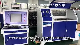 Our test bench, hydro-static testing & burst testing