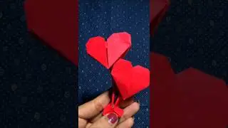 🤩😮  DIY Origami Paper Heart | Simple Valentine Craft  #shorts #craft #heart #diy