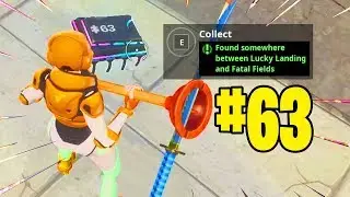 Fortnite Fortbyte #63 Location : Found somewhere between Lucky Landing and Fatal Fields