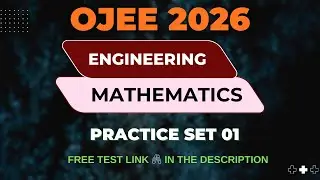 Free Mock Test 01 | Engineering Mathematics | OJEE Entrance 2026 | Free Test 