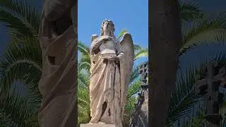 Iconic statues and pantheons of Poblenou cemetery,  Barcelona