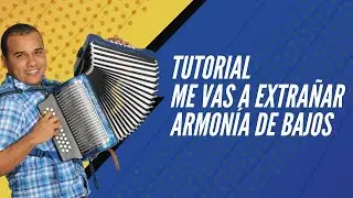 Me Vas A Extrañar | Bajos | Tutorial Acordeon Vallenato | Clases de Acordeón Nota A Nota