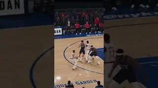 NBA live 23 gameplay Trae young signature pull up over Mitch Rob in New York.