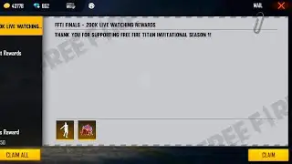 TITAN INVITATIONAL REWARDS | TITAN INVITATIONAL FREE FIRE | FREE FIRE NEW EVENT | FFTI REDEEM CODE