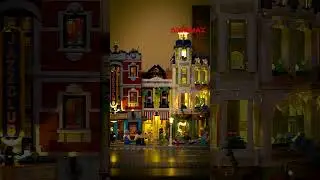 Light Up the Lego Shopping Street with BRIKSMAX. The street comes alive! #LEGO #Briksmax