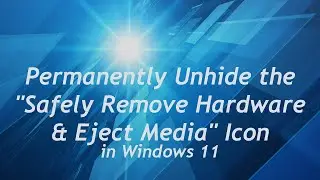 Permanently Unhide the 