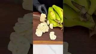 Instant Healthy Banana Chips 💪 ASMR Cooking #shorts #bananachips #chips #ganeshshricooking #food