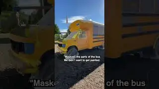 Painting our School Bus with Automotive Paint! #skoolie #busconversion #buslife #diy