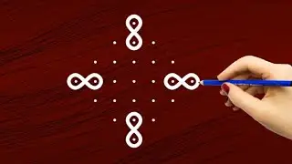 Dots rangoli designs || rangoli designs with 7×1 dots || best rangoli designs by madhavi's