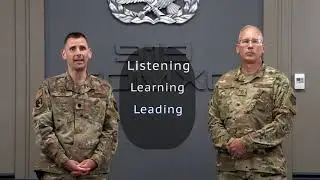 Lt. Col. Posch and Chief Master Sgt. Parcher address the group on national issues
