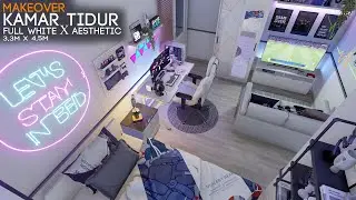 FULL WHITE DEKORATION👽Design kamar gaming aesthetic super lengkap.