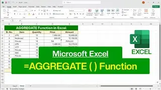 How to use AGGREGATE Function in Microsoft Excel | AGGREGATE Formula in Excel