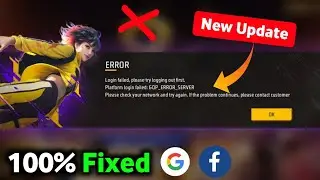 login failed please try logging out first Problem free fire | FF Platform login failed problem Today