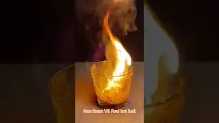 Gun foam VS Red hot ball #experiements #asmr #satisfying