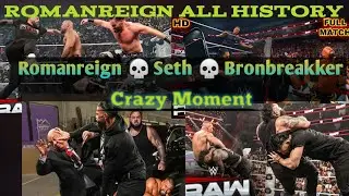 Romanreign vs Sethrollin vs Bronbreakker #romanreigns #wwe #wrestlemania 