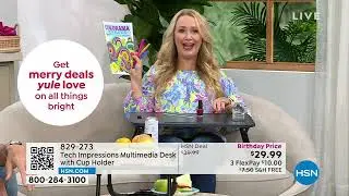 Tech Impressions Multimedia Desk with Cup Holder