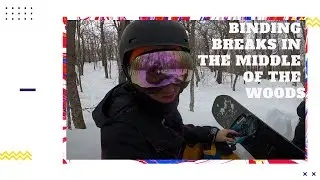 HIS BINDING BROKE IN THE MIDDLE OF THE WOODS