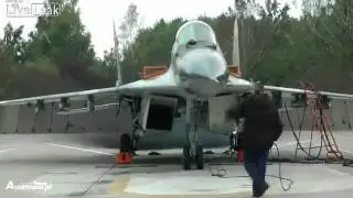 MiG-29 engine test run