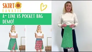 A Line VS Pocket Bag Knee Length reversible wrap skirts from Skirt Fanatic! 1 Skirt, 2 Looks!