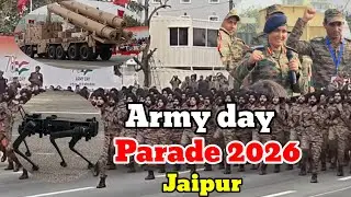 Army parade Jaipur 2026 | Jagatpura Mahal road | Robot dogs , Tanks & missiles | 15th Jan 2026