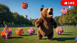 Giant Balloon Animals Take Over the Park! #animation #kidsvideo #kids #animal #funnyvideo  #funny